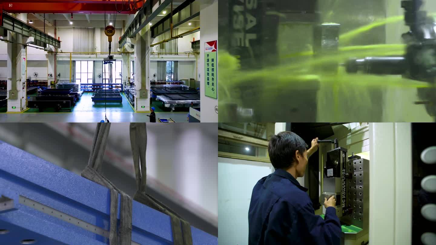 工人干活 產品組裝 高科技設備 工廠員工